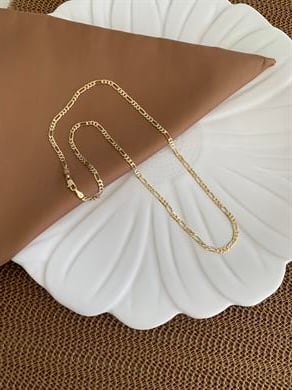 Vip Gold 55 Cm İnce İç İçe Geçme Klasik Zincirli Kolye