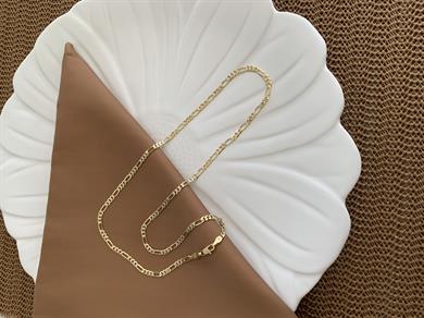 Vip Gold 55 Cm İnce İç İçe Geçme Klasik Zincirli Kolye