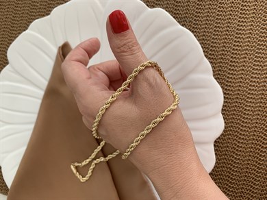 Vip Gold 55 Cm Kalın Burgu Zincir Kolye