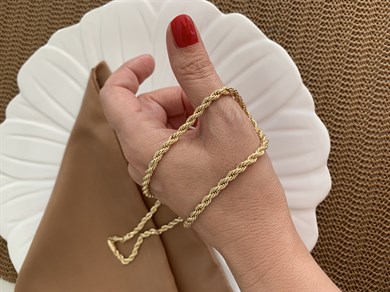 Vip Gold 55 Cm Kalın Burgu Zincir Kolye
