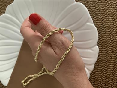 Vip Gold 55 Cm Kalın Burgu Zincir Kolye