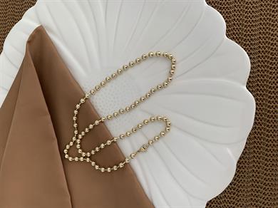 Vip Gold 58 Cm Topçuk Sıralı Kolye
