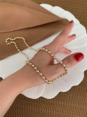 Vip Gold 58 Cm Topçuk Sıralı Kolye
