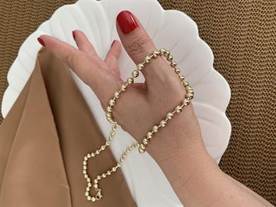 Vip Gold 58 Cm Topçuk Sıralı Kolye