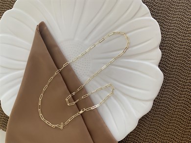 Vip Gold 60 Cm İnce Ataç Zincirli Kolye