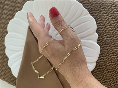 Vip Gold 60 Cm İnce Ataç Zincirli Kolye