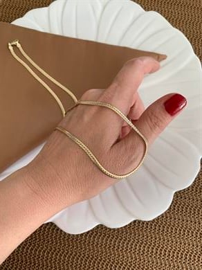Vip Gold 60 Cm İnce Örgü S Zincirli Kolye