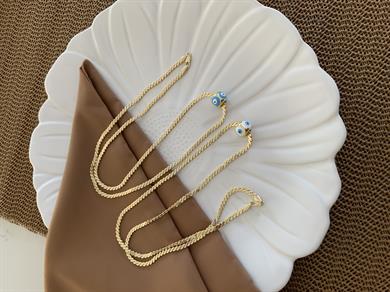 Vip Gold 60 Cm İnce S Zincirli Nazar Kolye