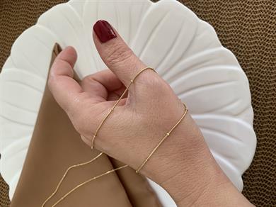 Vip Gold 60 Cm İnce Topçuk Sıralı Kolye