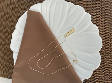 Vip Gold 60 Cm Petek Dokulu Külçe Altın Detaylı Kolye