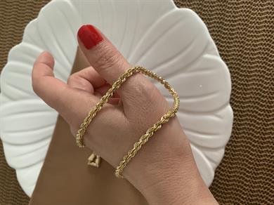 Vip Gold 60 Cm Pırıltılı S Burgu Zincir Kolye
