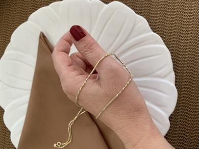 Vip Gold 60 Cm Pırıltılı Seyrek Zincir Kolye