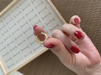 Vip Gold Altı Sıra Baget Tek Taşlı Halka Küpe