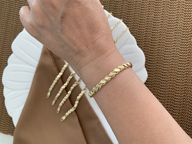 Vip Gold Arpa Zincir Bileklik