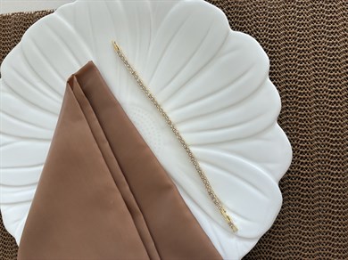 Vip Gold Baget Taşlı Mini Kare Su Yolu Bileklik