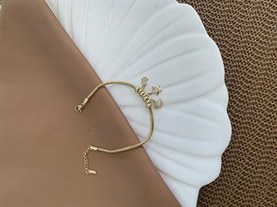 Vip Gold Boru Zincirli Gezegen Yıldız Charm Bileklik