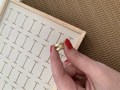 Vip Gold Düz Bombeli Mini Halka Küpe
