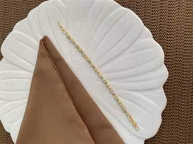 Vip Gold Gömme Taşlı Kutup Yıldız Sıralı Bileklik