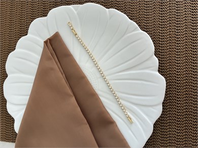 Vip Gold Gömme Taşlı Su Yolu Bileklik