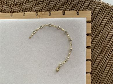 Vip Gold Gömme Tek Taş Su Yolu Bileklik