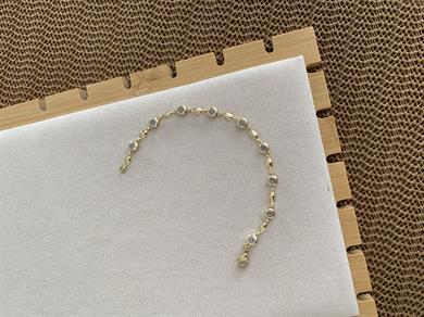 Vip Gold Gömme Tek Taş Su Yolu Bileklik