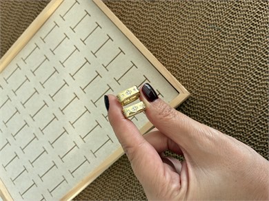 Vip Gold Gömme Yonca Taşlı Kare Küpe
