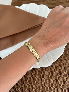 Vip Gold Hasır Kafes Modeli Tasarım Bileklik