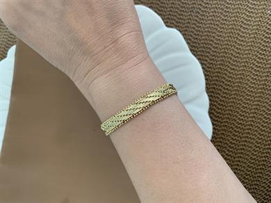Vip Gold Hasır Tasarım Bileklik