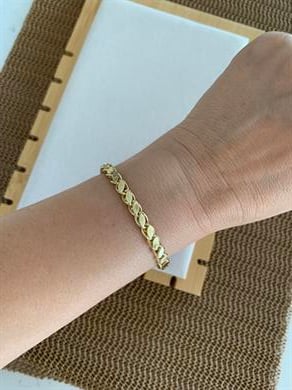 Vip Gold İç İçe Geçme Arpa Zincir Bileklik