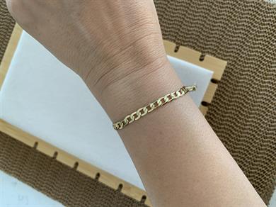 Vip Gold İç İçe Geçme İnce Klasik Zincir Bileklik