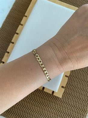 Vip Gold İç İçe Geçme İnce Klasik Zincir Bileklik