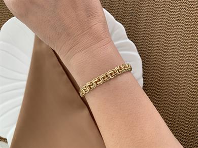 Vip Gold İç İçe Geçme Zincir Bileklik