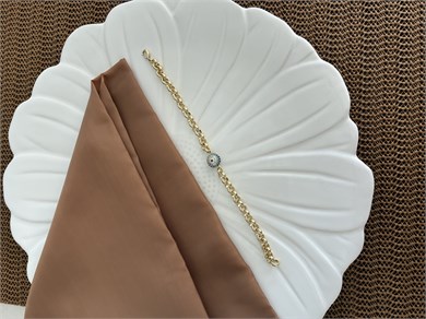Vip Gold İç İçe Geçme Zincir Zirkon Taşlı Mavi Nazar Top Bileklik
