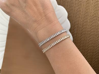 Vip Gold İnce Baget Taşlı Su Yolu Bileklik