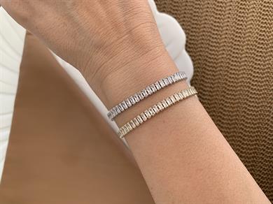 Vip Gold İnce Baget Taşlı Su Yolu Bileklik