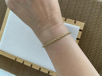 Vip Gold İnce Burgu Zincir Bileklik