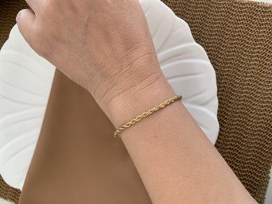Vip Gold İnce Burgu Zincir Bileklik