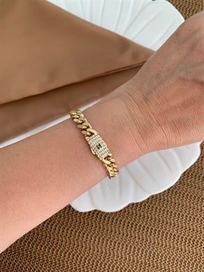 Vip Gold İnce İç İçe Geçme Klasik Zincirli Gurmet Bileklik