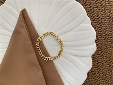 Vip Gold İnce İç İçe Geçme Klasik Zincirli Gurmet Bileklik
