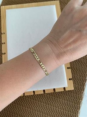 Vip Gold İnce İç İçe Geçme Klasik Zincir Bileklik