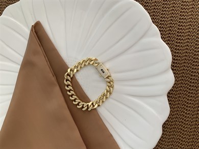 Vip Gold  Kesme Zincirli Gurmet Bileklik