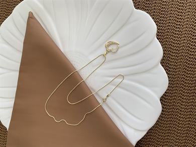 Vip Gold İnce Küp İtalyan Zincir Zirkon Taşlı Kalp Kolye