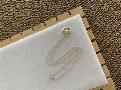 Vip Gold İnce Zincir Zirkon Taşlı Yusufcuk Kolye