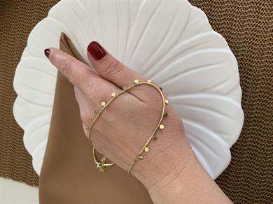 Vip Gold İtalyan Zincir Pul Sıralı Kolye