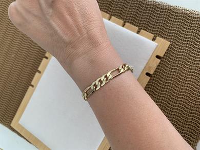 Vip Gold Kalın İç İçe Geçme Klasik Zincirli Bileklik 