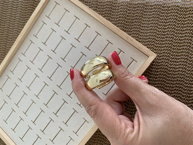 Vip Gold Kalın Plaka Boru Halka Küpe
