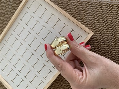 Vip Gold Kalın Plaka Boru Halka Küpe