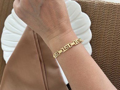 Vip Gold Kalın S Sıralı Marka Bileklik