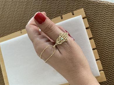 Vip Gold Kapsül Zincir Fatma Ana Eli Kolye