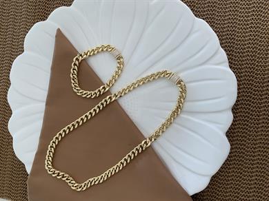 Vip Gold Klasik Zincir Zirkon Taşlı Gurmet Bileklik Set Kolye